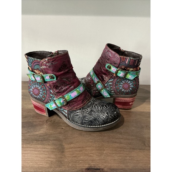 Socofy Shoes - Socofy Bohemian Style Ankle Festival Boots Size  39/ US 8.5